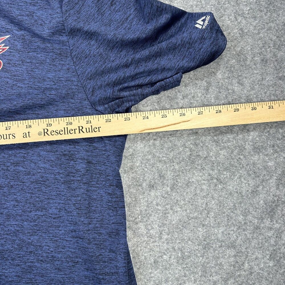 USA Baseball Shirt Mens XL Blue Baseball Majestic Cool Base Polo Team Logo - Picture 9 of 11